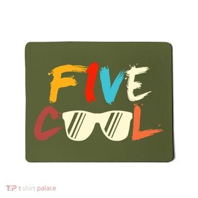 Funny Five Cool Glasses Years Old 5th Birthday Anniversary Mousepad