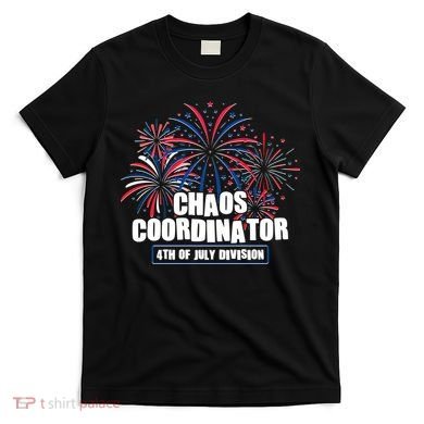Funny Fireworks Chaos Coordinator 4th Of July Division T-Shirt