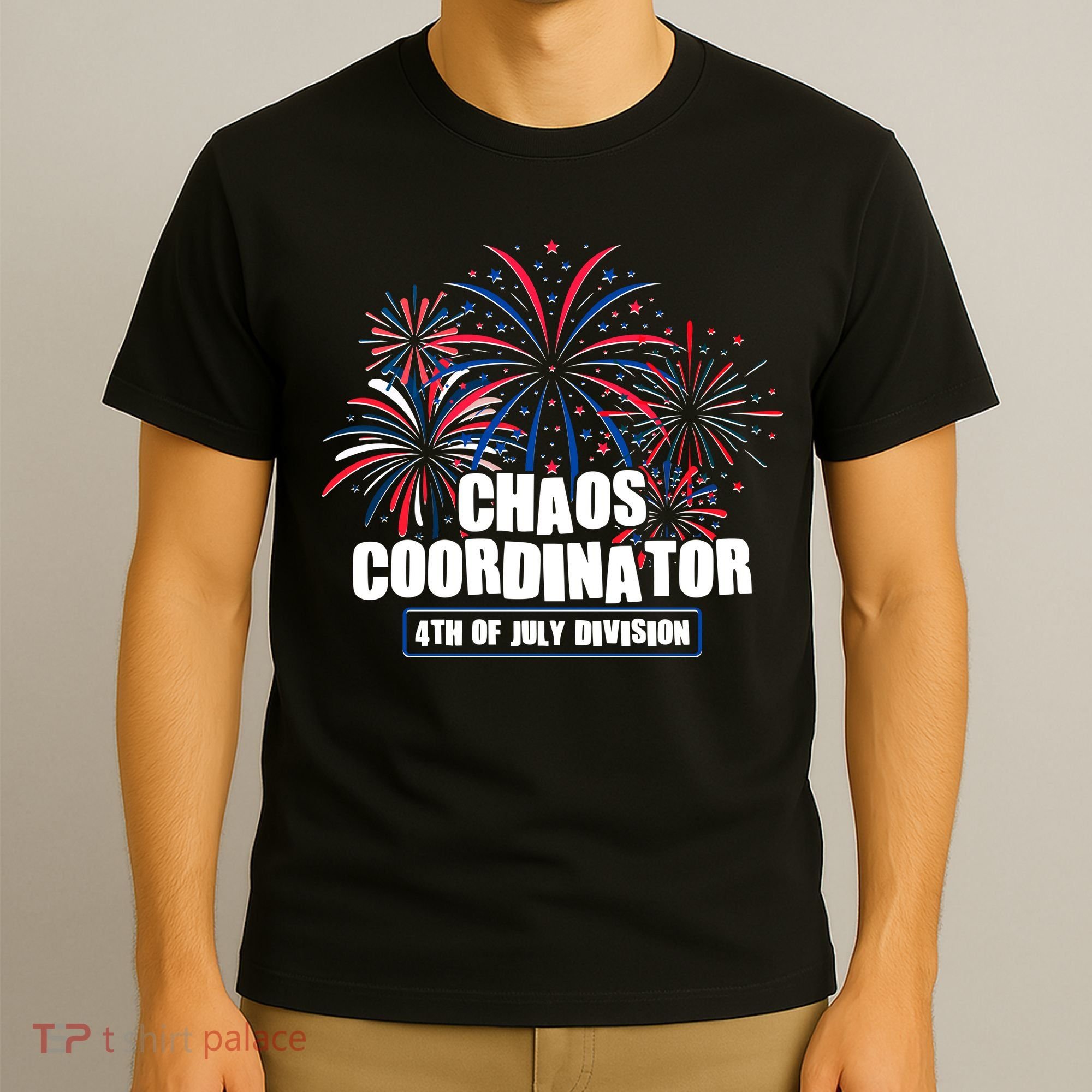 Funny Fireworks Chaos Coordinator 4th Of July Division T-Shirt