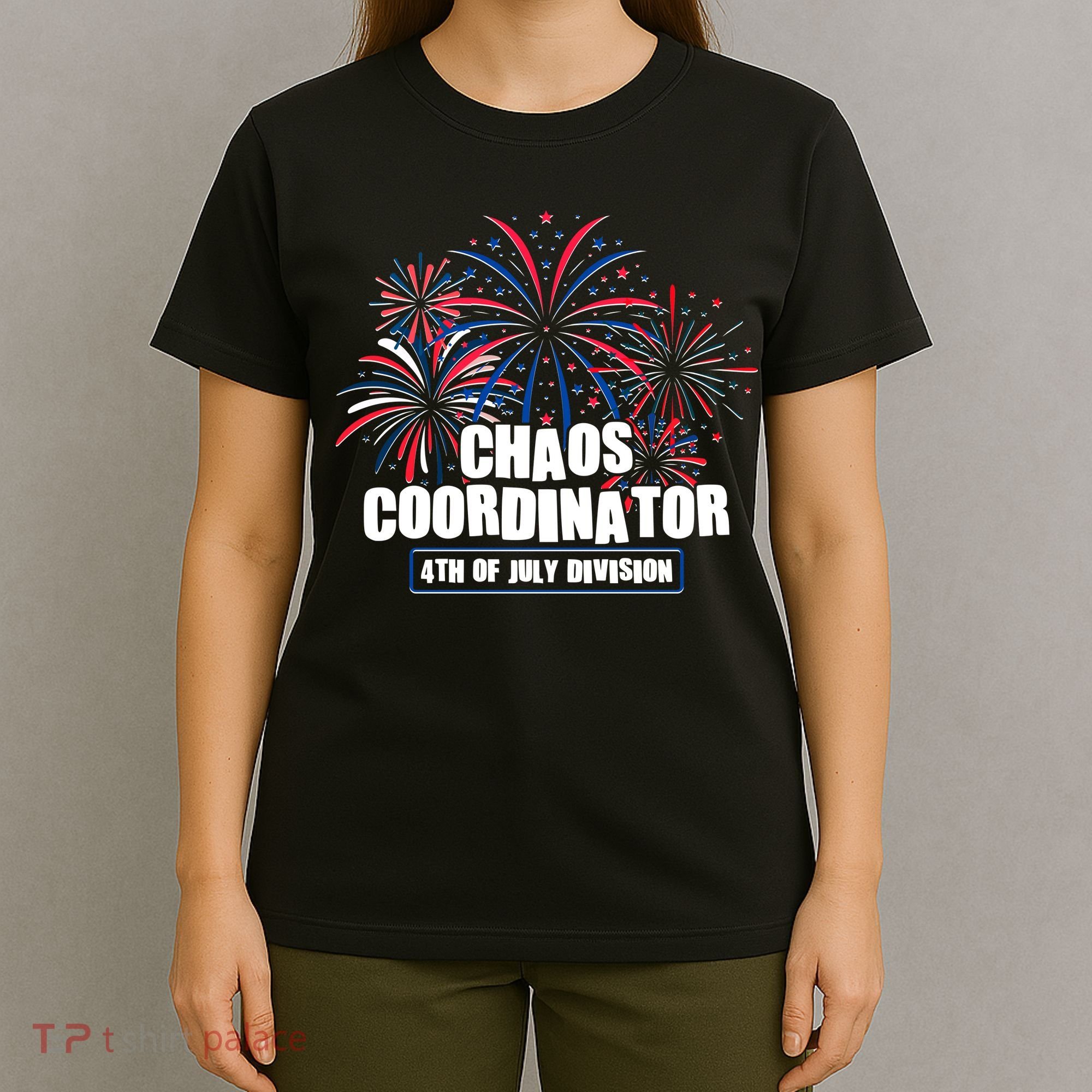 Funny Fireworks Chaos Coordinator 4th Of July Division T-Shirt