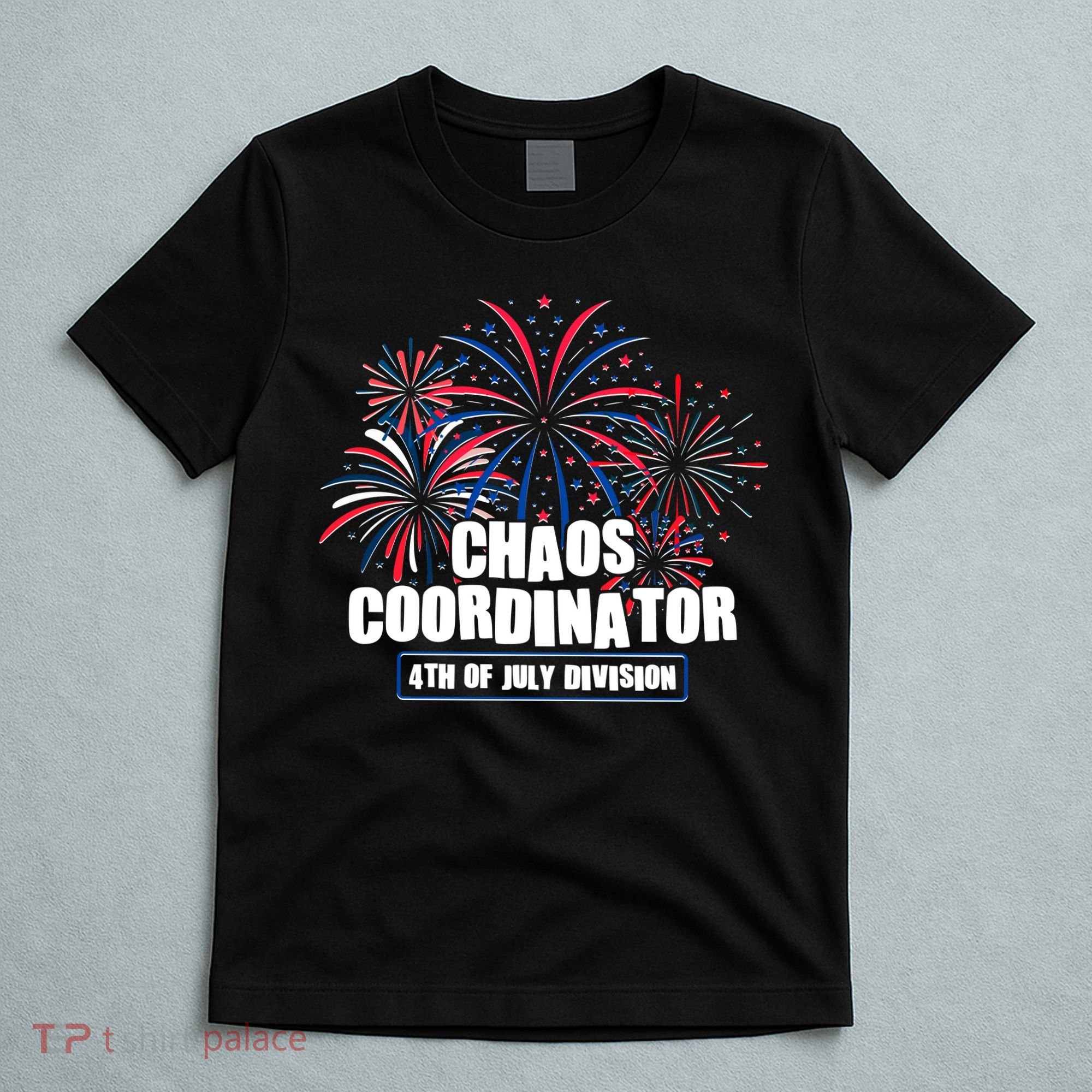 Funny Fireworks Chaos Coordinator 4th Of July Division T-Shirt