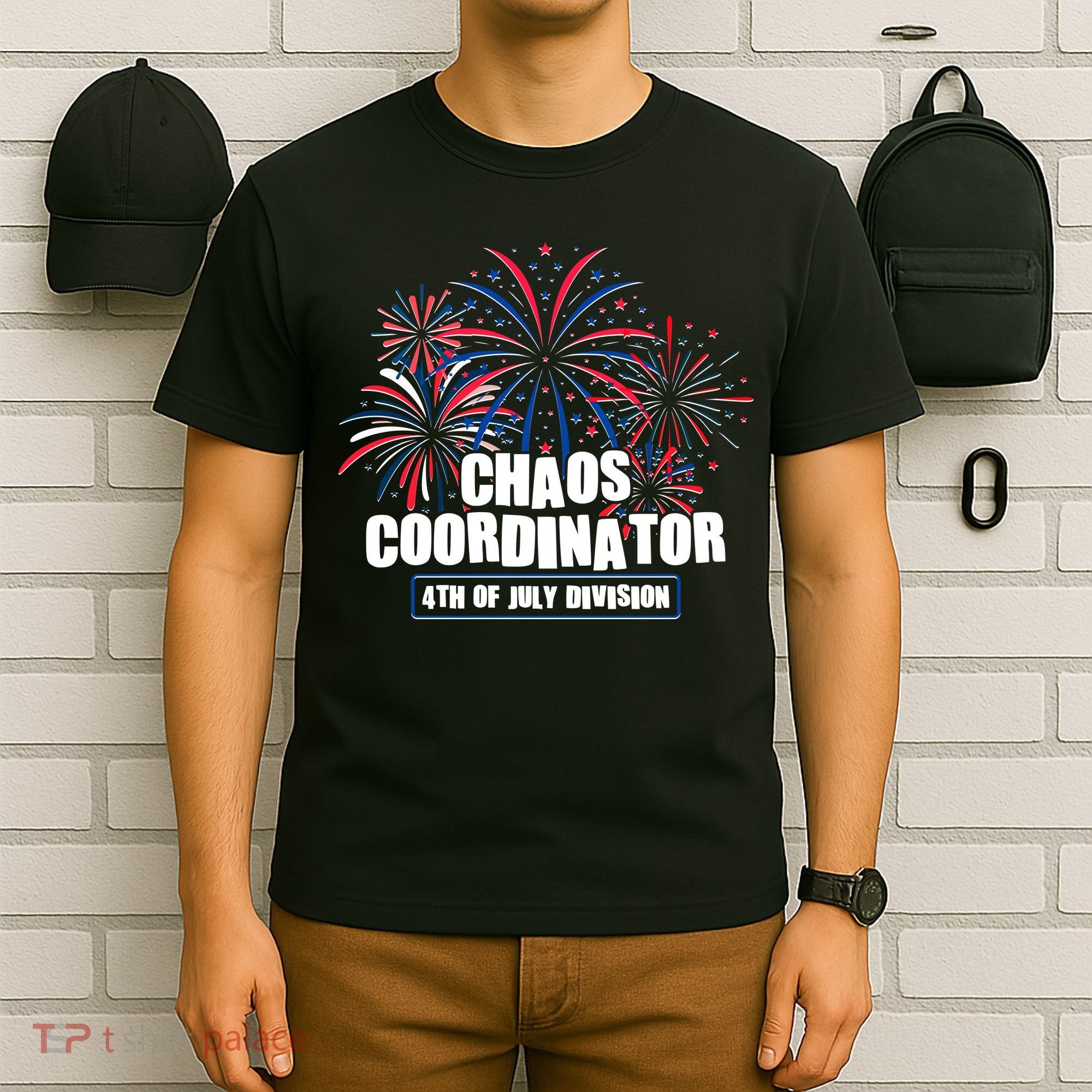 Funny Fireworks Chaos Coordinator 4th Of July Division T-Shirt