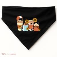 Football Fall Coffee Lover USA-Made Doggie Bandana thumb 0