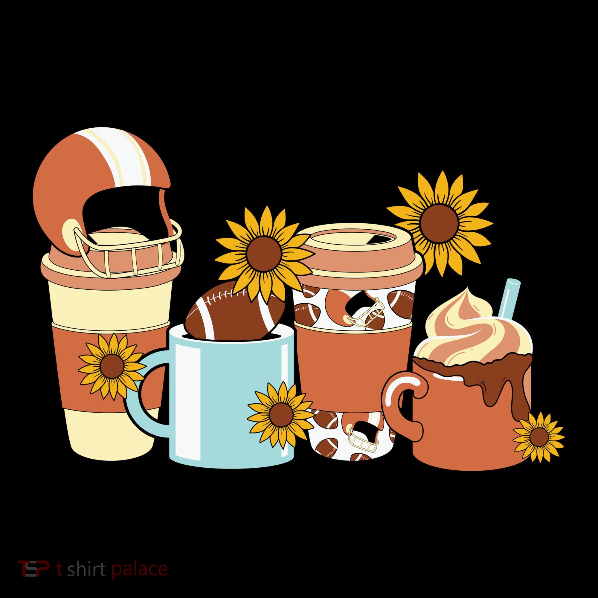 Football Fall Coffee Lover Button