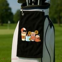 Football Fall Coffee Lover Golf Towel thumb 2