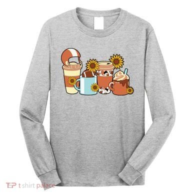 Football Fall Coffee Lover Long Sleeve Shirt