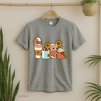 Football Fall Coffee Lover T-Shirt thumb 2