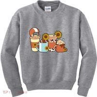 Football Fall Coffee Lover Kids Sweatshirt thumb 0