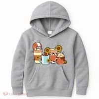 Football Fall Coffee Lover Kids Hoodie thumb 0