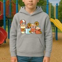 Football Fall Coffee Lover Kids Hoodie thumb 2