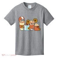 Football Fall Coffee Lover Kids T-Shirt thumb 0