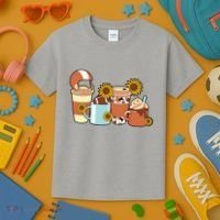Football Fall Coffee Lover Kids T-Shirt thumb 3