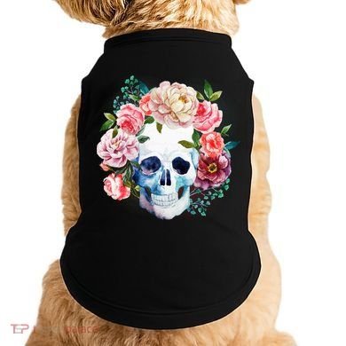 Fancy Flower Crown Skull Doggie Tank