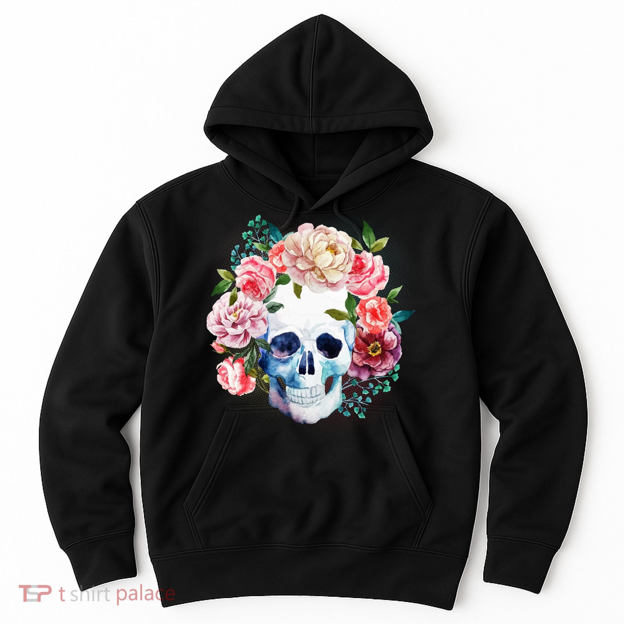 Fancy Flower Crown Skull Hoodie
