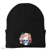 Fancy Flower Crown Skull Beanie thumb 0