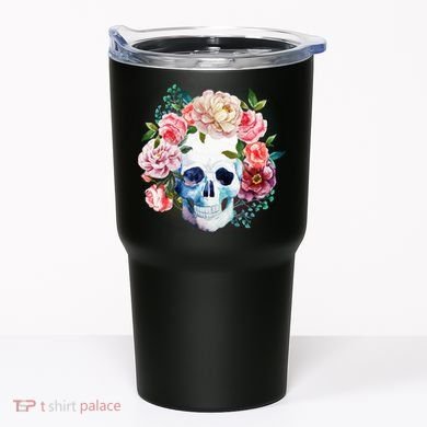 Fancy Flower Crown Skull Tumbler