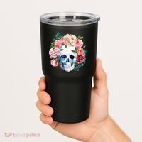 Fancy Flower Crown Skull Tumbler thumb 2