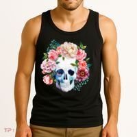 Fancy Flower Crown Skull Tank Top thumb 3