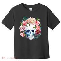 Fancy Flower Crown Skull Toddler T-Shirt thumb 0