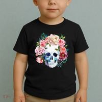 Fancy Flower Crown Skull Toddler T-Shirt thumb 2