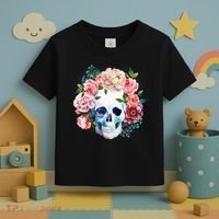 Fancy Flower Crown Skull Toddler T-Shirt thumb 3