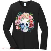 Fancy Flower Crown Skull Women's Long Sleeve Shirt thumb 0