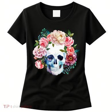 Fancy Flower Crown Skull Women's T-Shirt