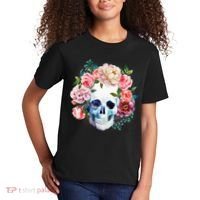 Fancy Flower Crown Skull Kids T-Shirt thumb 2