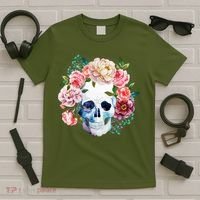 Fancy Flower Crown Skull T-Shirt thumb 5