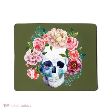 Fancy Flower Crown Skull Mousepad