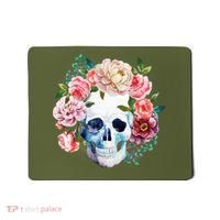 Fancy Flower Crown Skull Mousepad thumb 0