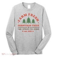 Farm Fresh Christmas Trees Funny Xmas Graphic Plus Size Long Sleeve Shirt thumb 0