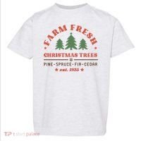 Farm Fresh Christmas Trees Funny Xmas Graphic Plus Size Toddler T-Shirt thumb 0