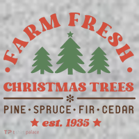 Farm Fresh Christmas Trees Funny Xmas Graphic Plus Size Toddler T-Shirt thumb 2