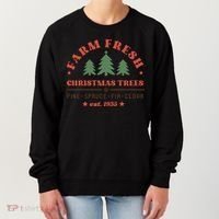 Farm Fresh Christmas Trees Funny Xmas Graphic Plus Size Women's Sweatshirt thumb 0