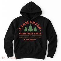 Farm Fresh Christmas Trees Funny Xmas Graphic Plus Size Hoodie thumb 0