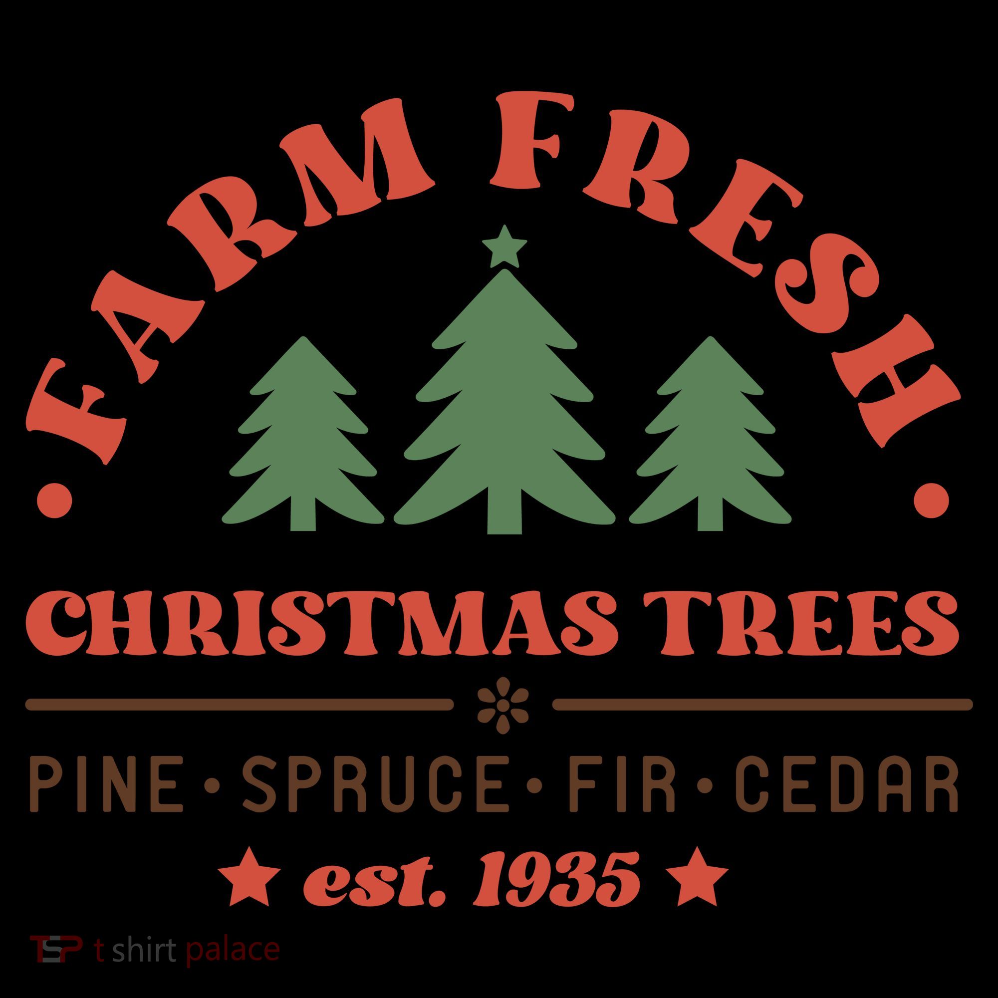 Farm Fresh Christmas Trees Funny Xmas Graphic Plus Size Apron