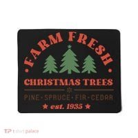 Farm Fresh Christmas Trees Funny Xmas Graphic Plus Size Mousepad thumb 0