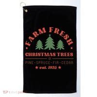 Farm Fresh Christmas Trees Funny Xmas Graphic Plus Size Golf Towel thumb 0