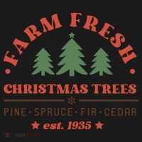 Farm Fresh Christmas Trees Funny Xmas Graphic Plus Size Kids Long Sleeve Shirt thumb 2