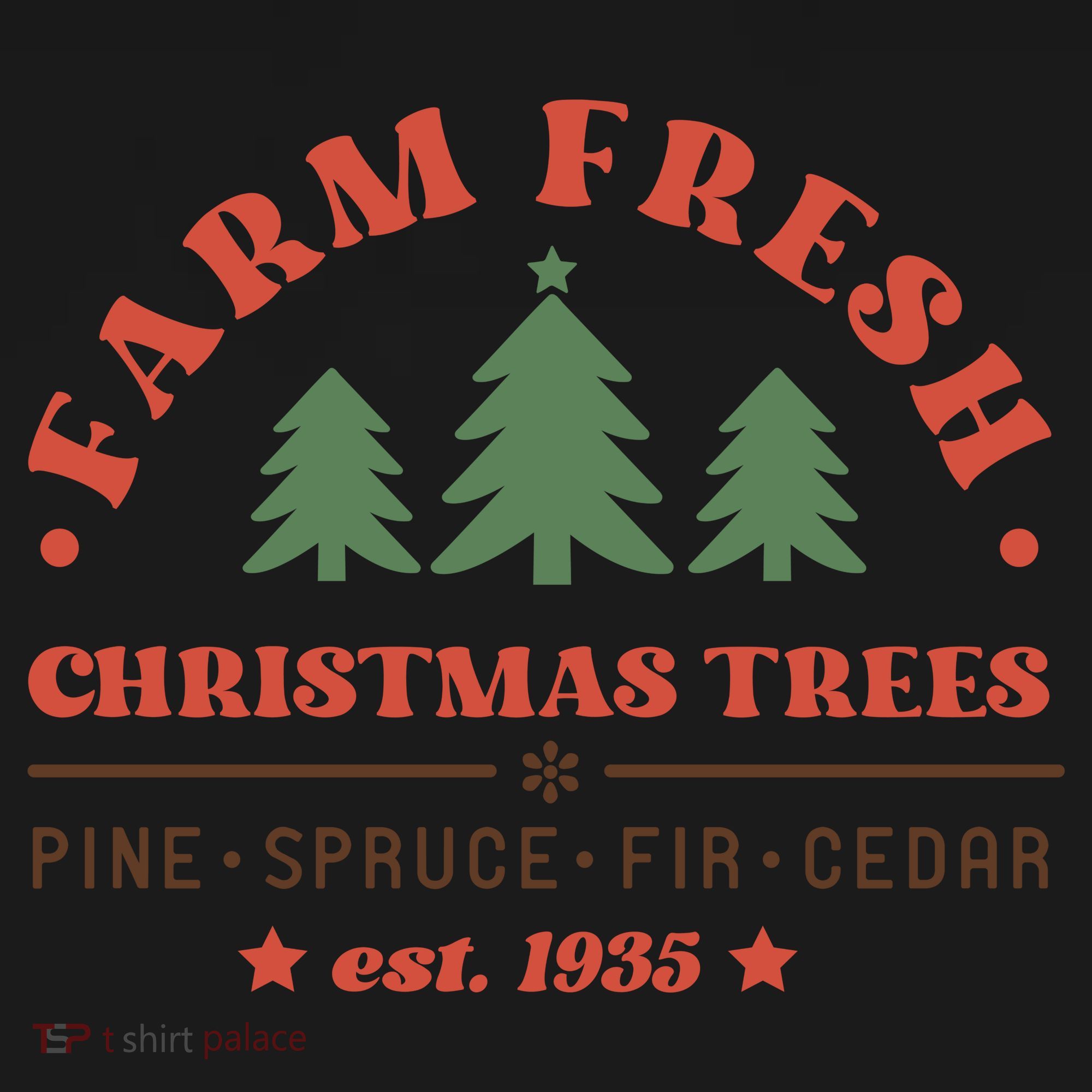 Farm Fresh Christmas Trees Funny Xmas Graphic Plus Size Kids Long Sleeve Shirt