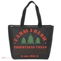 Farm Fresh Christmas Trees Funny Xmas Graphic Plus Size Tote Bag thumb 0
