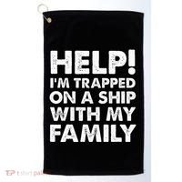 Funny Family Cruise Matching Vacation Cruising Golf Towel thumb 0