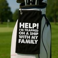Funny Family Cruise Matching Vacation Cruising Golf Towel thumb 2