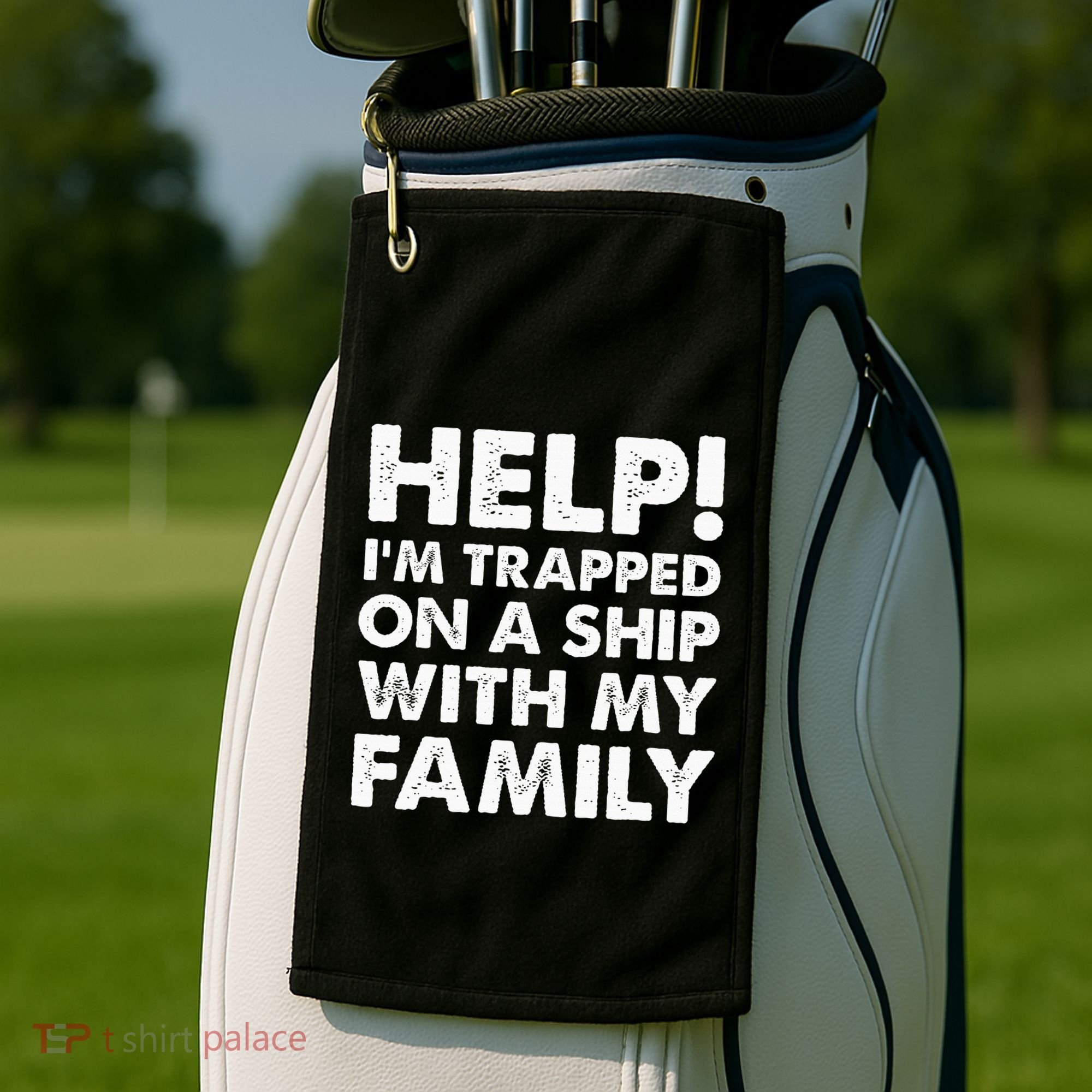 Funny Family Cruise Matching Vacation Cruising Golf Towel