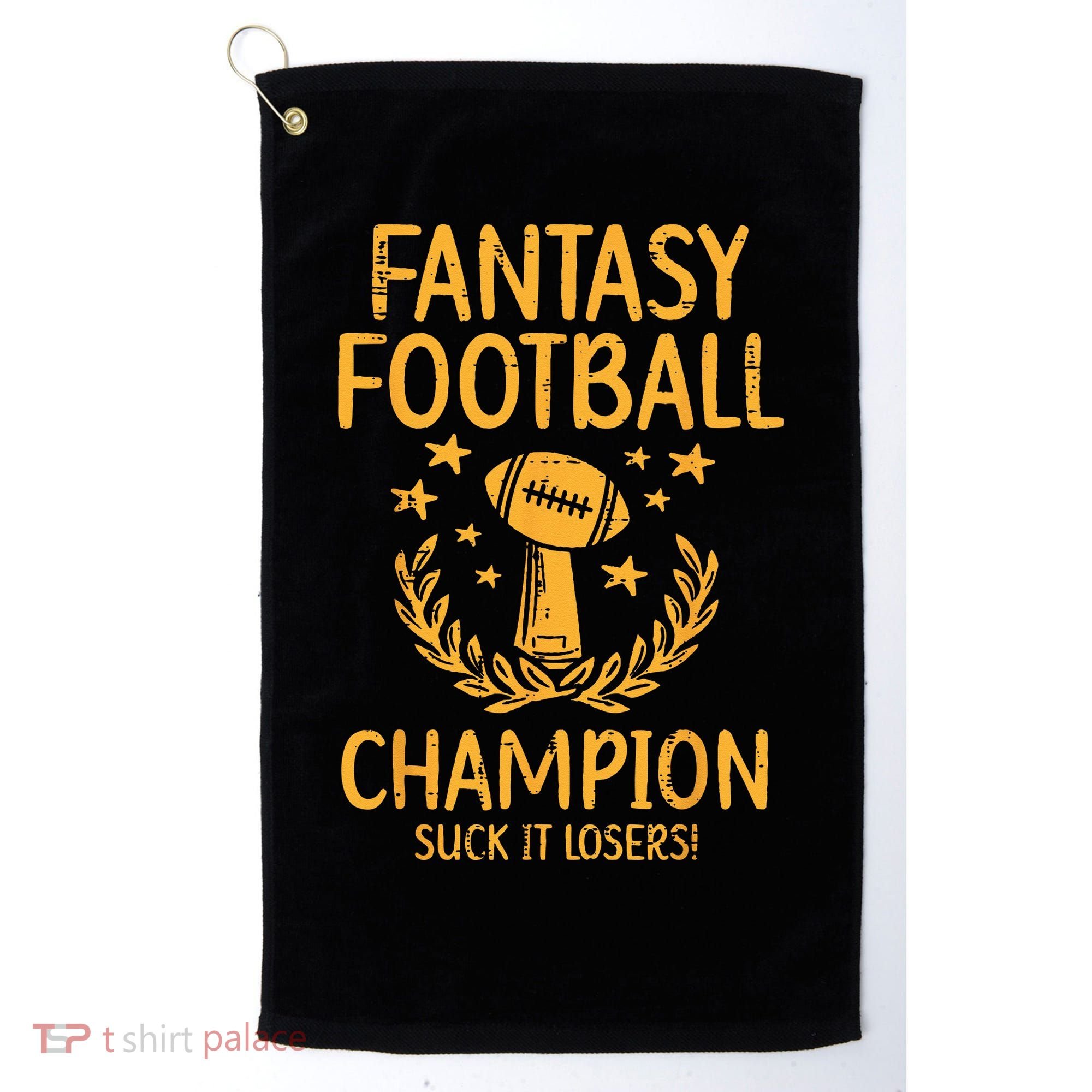 Fantasy Football Champion Funny FFL Draft Champ Golf Towel