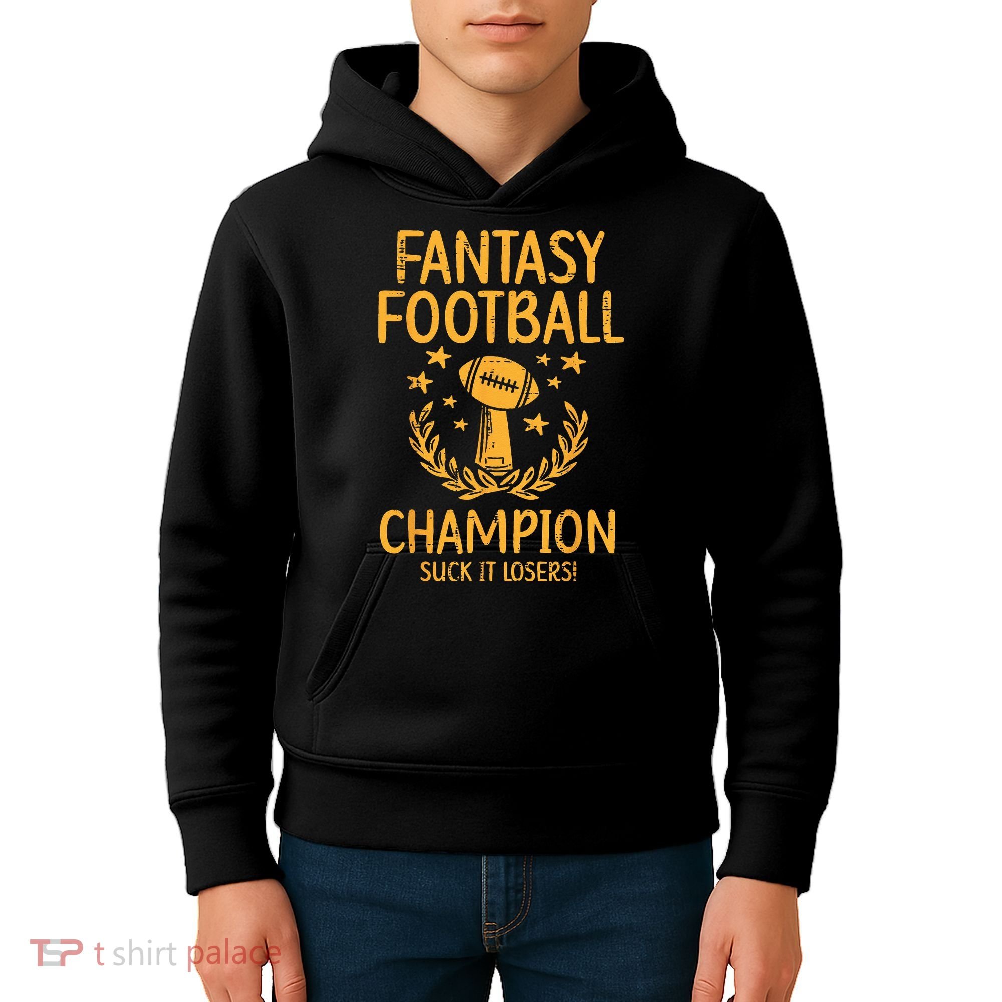 Fantasy Football Champion Funny FFL Draft Champ Kids Hoodie