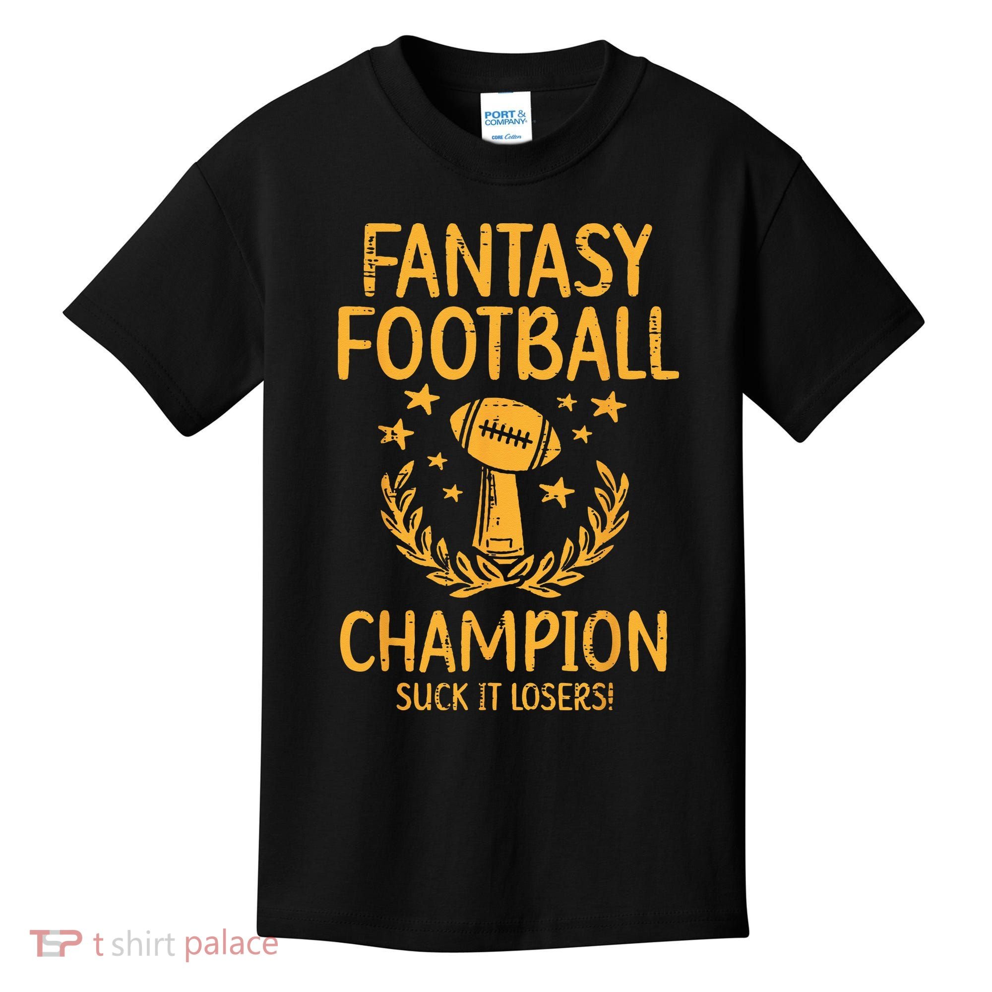 Fantasy Football Champion Funny FFL Draft Champ Kids T-Shirt