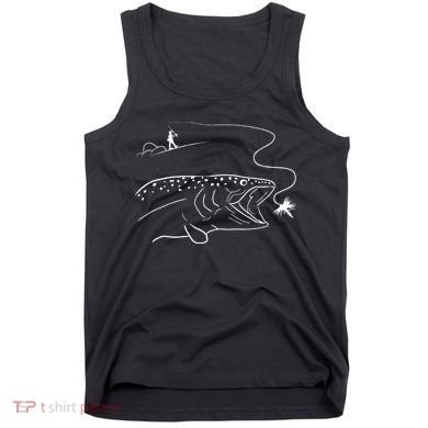 Fly Fishinger Catches Big Trout For Mountain Lover Tank Top