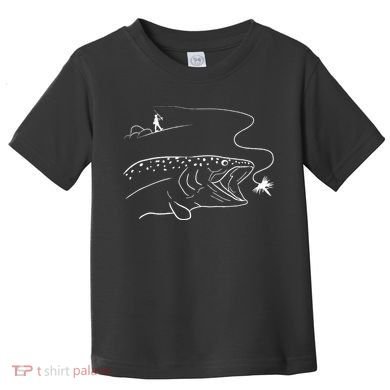 Fly Fishinger Catches Big Trout For Mountain Lover Toddler T-Shirt